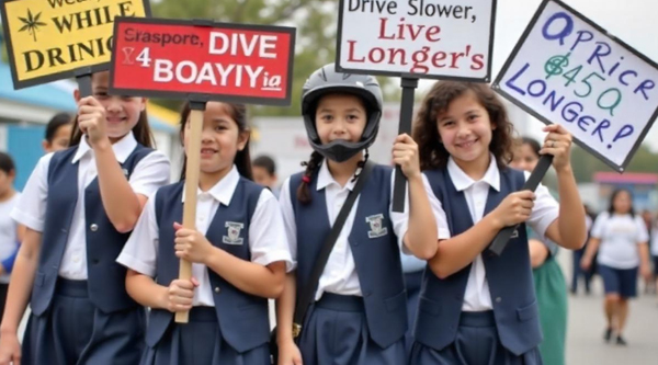 Environmental Awareness Rally Organized by sanatanainternat_sanatana Jnana Vidyalaya Students